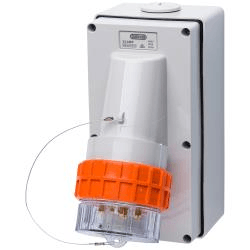 C66AI532 Voltex IP66 Appliance Inlet 500V 32A 5 Round Pins