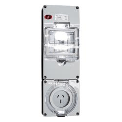 C66C315RC IP56 250V 15A 3 Pin Outlet and DIN Enclosure (With back box)