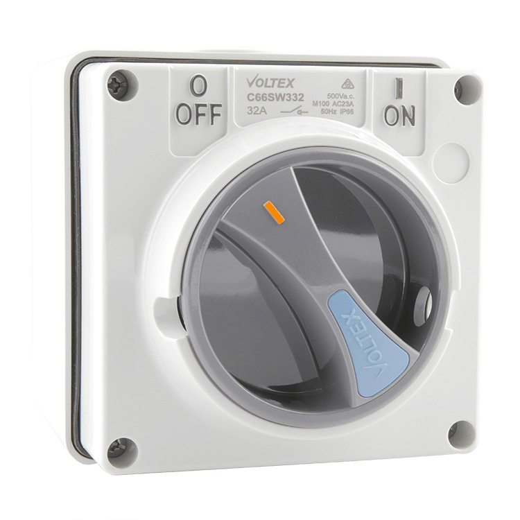 C66SW332 Voltex IP66 Surface Switch 3 Pole 500V 32A