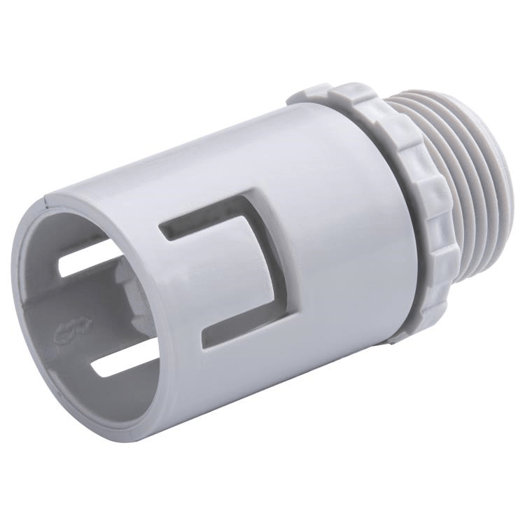 CSCT20/50 Corrugated to Screw Adaptor Grey 20mm - 50 Pack