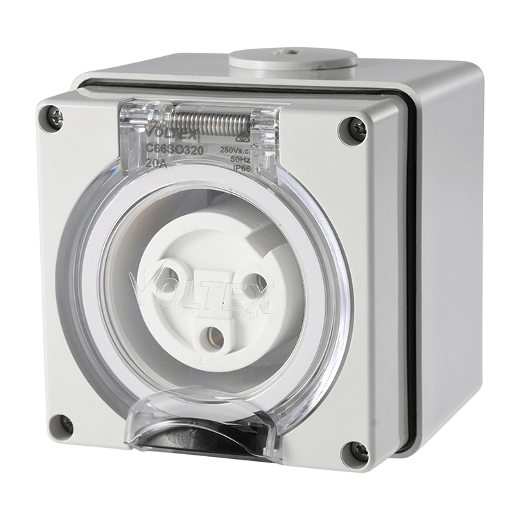 C66SO320 Voltex Socket Outlet 3 Pin 250V 20A