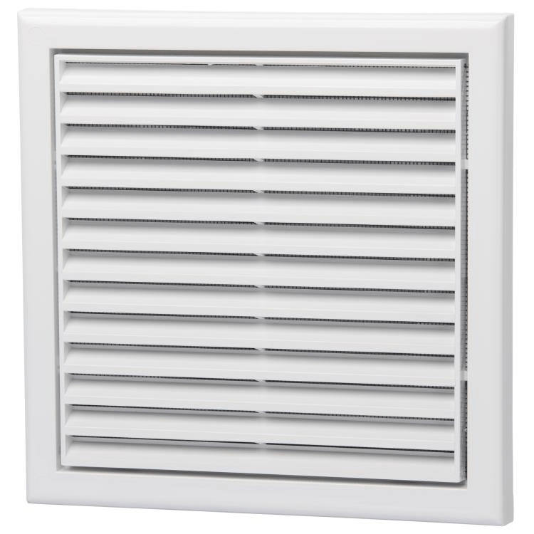 EURO5WG Fixed White Louvre Grill 125mm