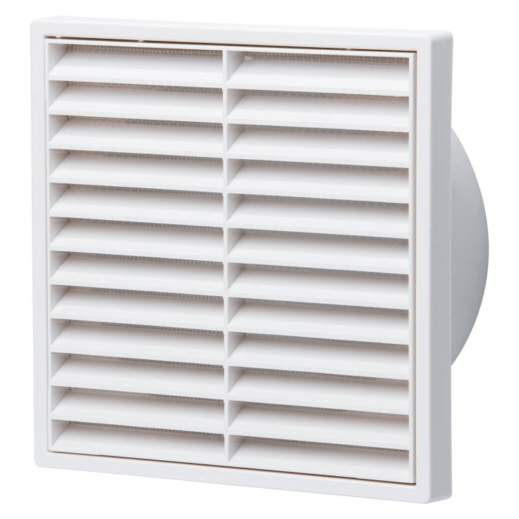 EURO6WG Fixed White Louvre Grill 150mm