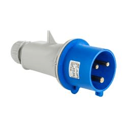 C44P332B IP44 CEE Plug 3 Pin 32A Blue 240V 6H