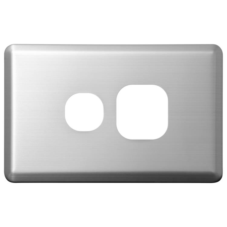 SLPP1HPS Voltex Shadowline Stainless Steel Cover Plate for Horizontal Single Power Outlet