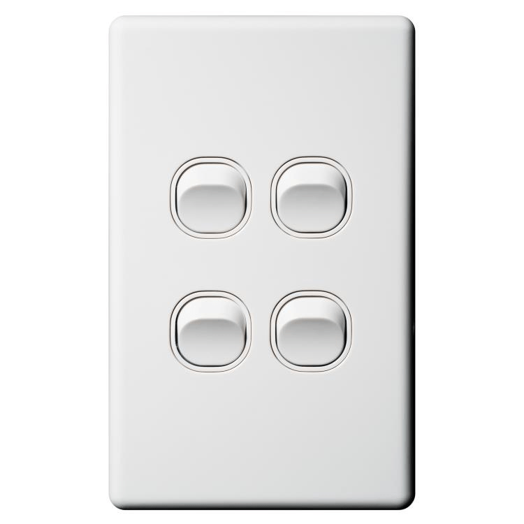 CSW4S Voltex Classic 4 Gang Switch 250V 16AX