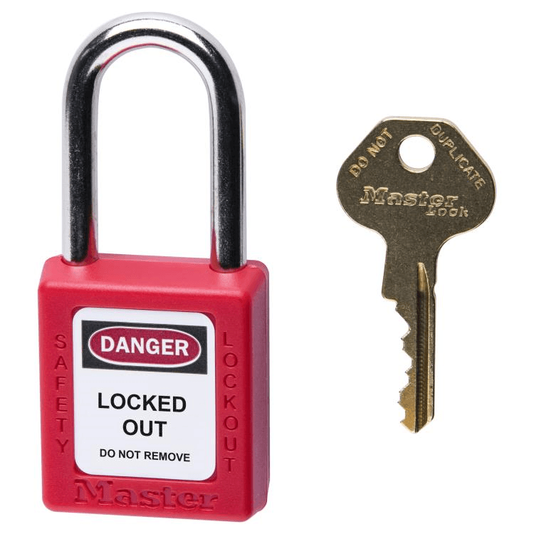 ML-0410R MasterLock Safety Padlock, Red - Keyed Different