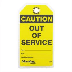 ML-S697 MasterLock Lockout Tags - Out Of Service (12pk)
